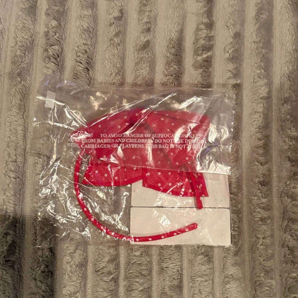 NEW Eleanor Rose Girls Bea Headband Red White Polka Dot Santa Dots OS